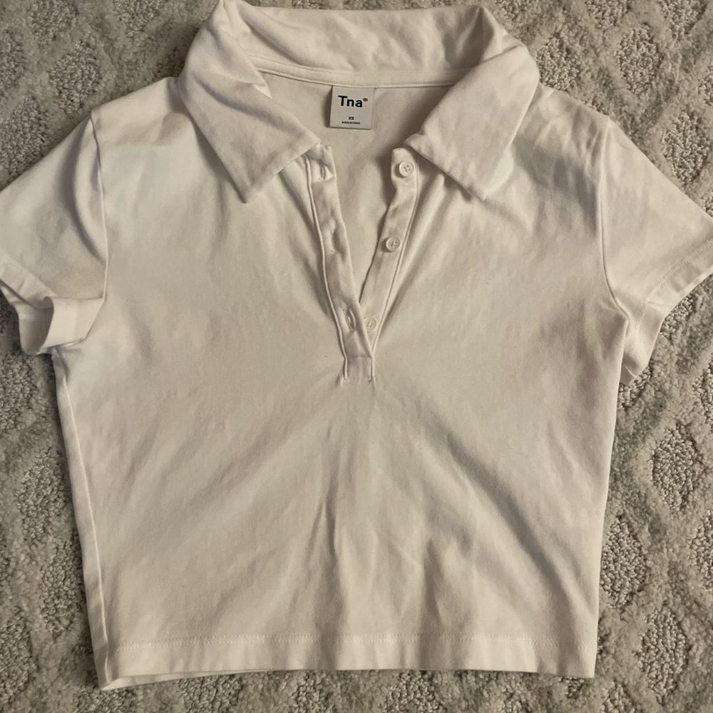 Tna Collar White Top Aritzia